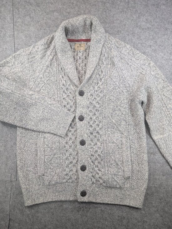 Windriver Other - Wind River Heritage Men's Cable Knit Shawl Collar Cardigan Sweater Large
